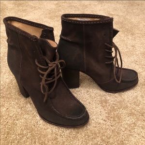 Frye Suede Oiled Ankle Boots